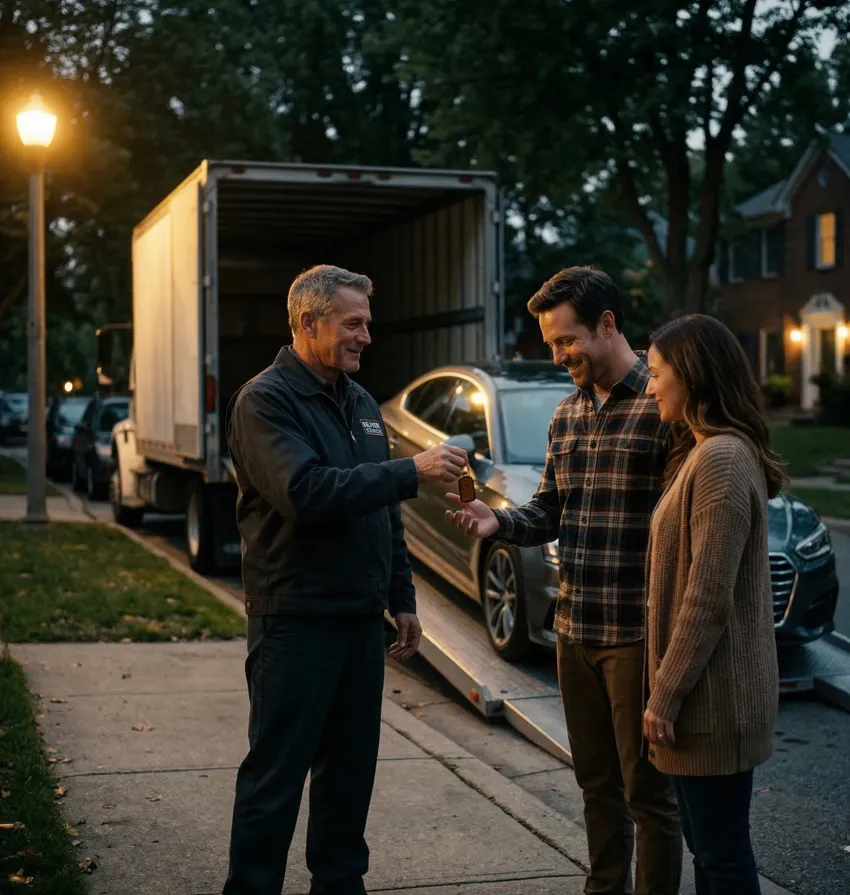 Successful car delivery to customer