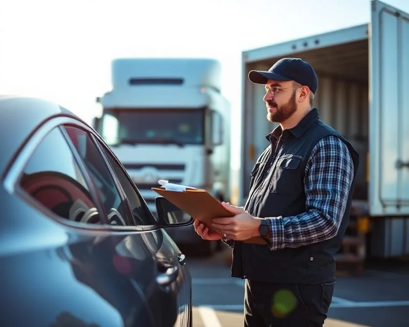 Professional vehicle pickup and inspection