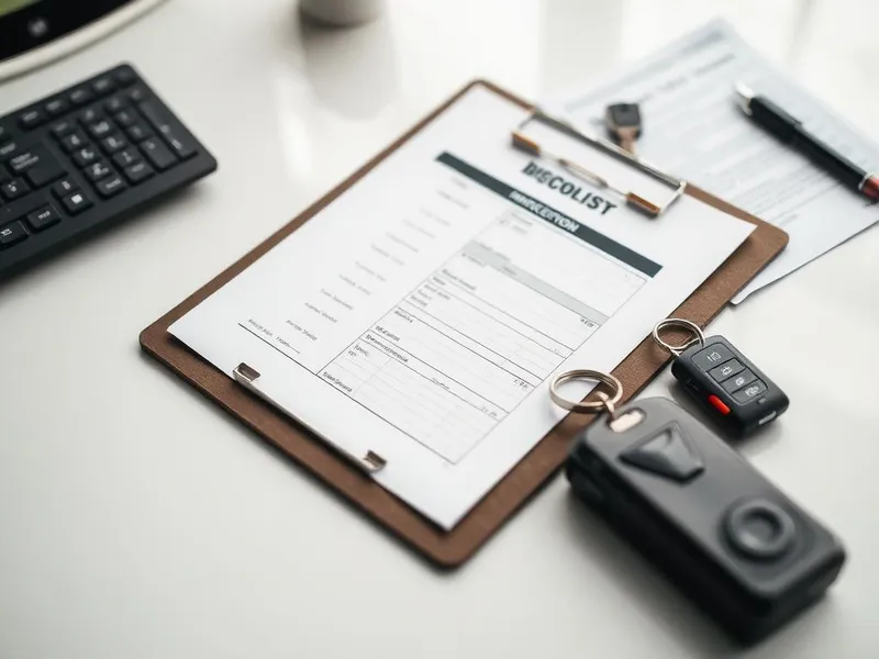 Vehicle inspection checklist and documentation